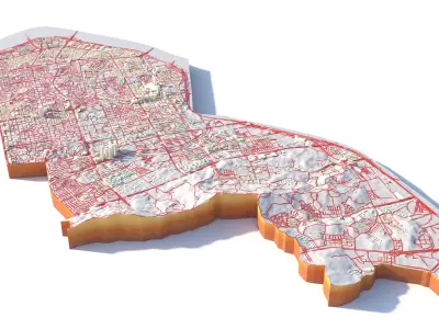 Gangnam District Seoul South Korea 3D model