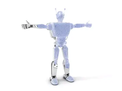 Retro Robot model pack Low-poly 3D model