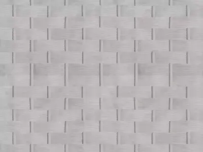 White Painted Horizontal Woven Bamboo Siding PBR Texture