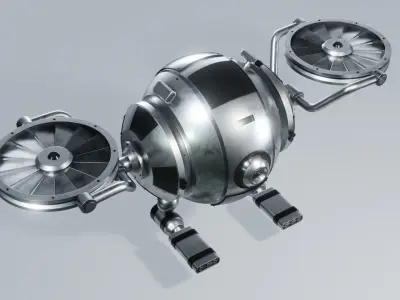 Sci-Fi Security Drone 3D Model 3D model