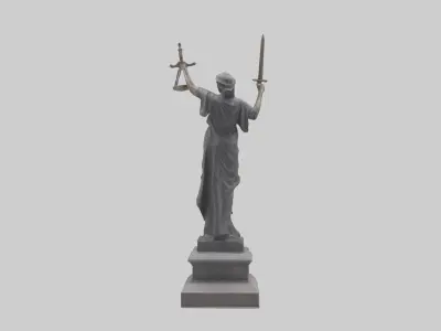 The Justice of War memorial statue model 3D model