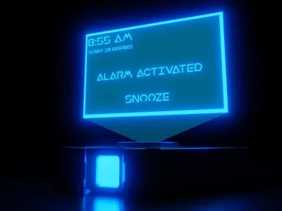 Sc-Fi Holographic Projector - Customizable Screen 3D Model 3D model