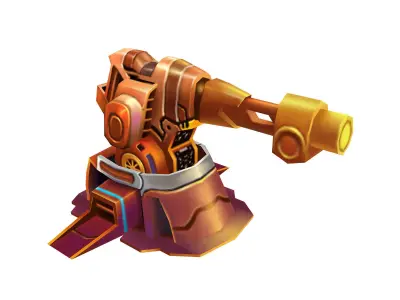 Rotating turret - flame type 01 3D model