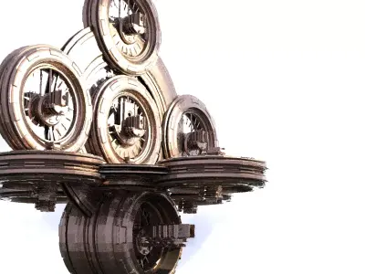 Ancient Alien Star Ring Monolith 6  3D model