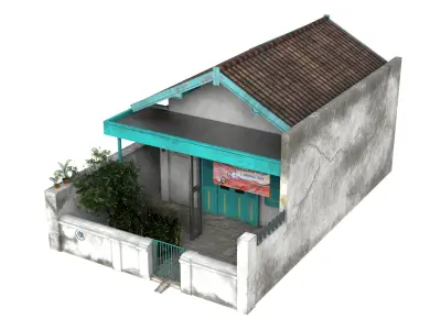 Indonesia Heritage House 1 Low-poly 3D model