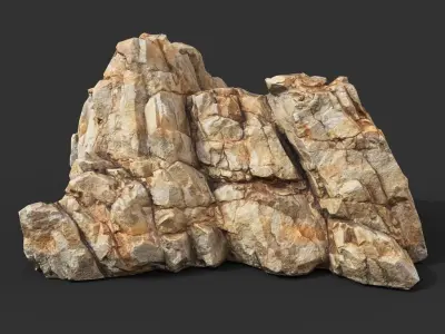 Sharp Rock Formation 221109 - Ultra HD 16K Texture Low-poly 3D model