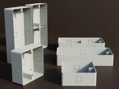 Electric Switch MK Plastic Box 3D model