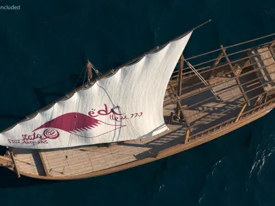  Traditional Wooden Qatar Boat 