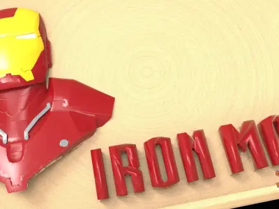 Iron Man Bedroom Door Sign Template 3D print model