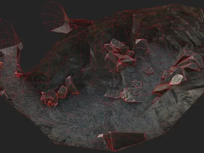 Game Ready Low Poly Cave  Low-poly 3D model