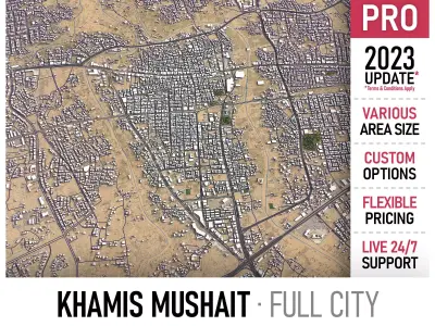 Khamis Mushait Low-poly 3D model