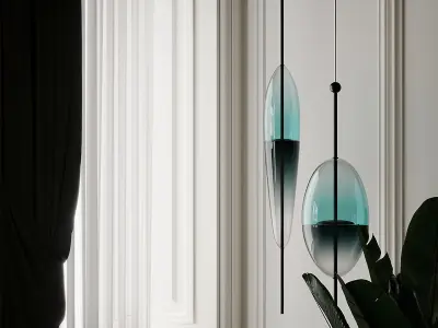 FLOW S1 and S2 PENDANT By Wonderglass 3D model