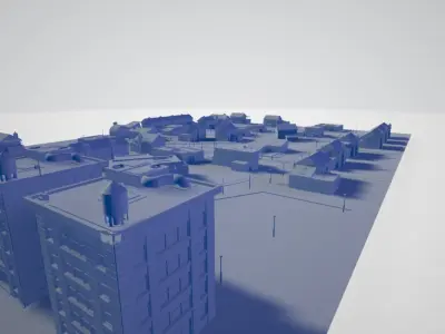 Residential House District Area - 3D Model 3D model