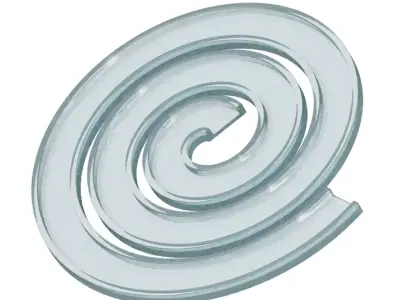 Transparent Spiral Racetrack 3D model