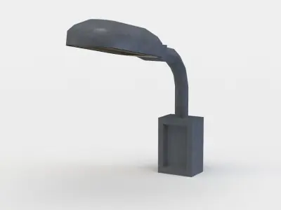 Light lamp with metal base Low-poly 3D model