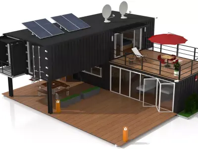 Container House Low-poly 3D model