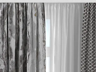 Curtain Set 102C 3D model