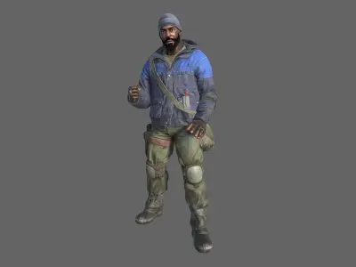 Man Survivor Low-poly 3D model
