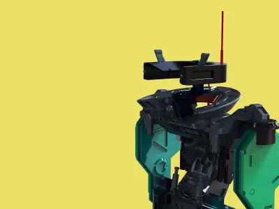 Modular Post-Apocalyptic Battle Mech Scifi android mech  3D model