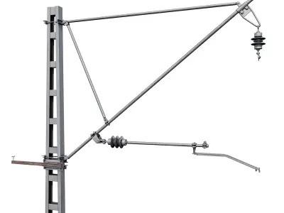 Railway contact network support 3D model