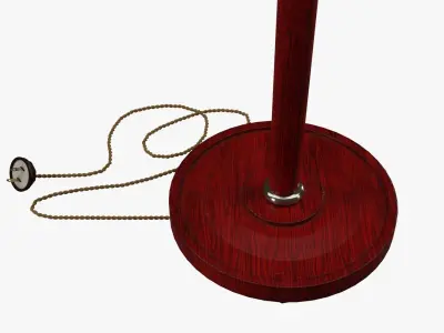 Art Deco floor lamp Low-poly 3D model