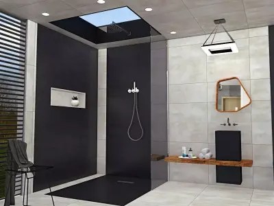 modern bathroom 3dmodel Low-poly 3D model