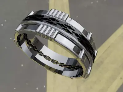 Sci fi Ring for 3d print SLA or FDM 3D print model