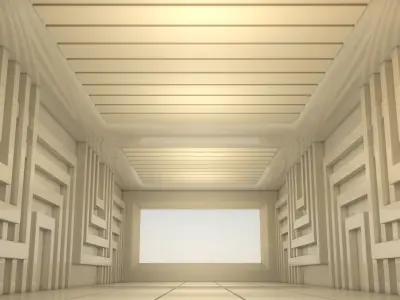 Sci Fi Interior 3D model 4