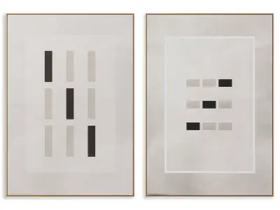 Abstract Painting Frame set 3D model 370