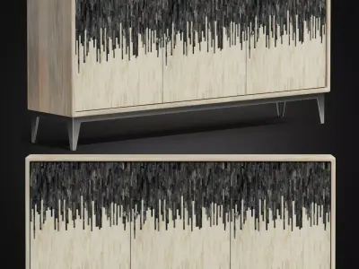 Three Door Console 3D model