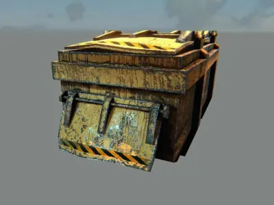 Dirty Container Street Asset Low-poly 3D model