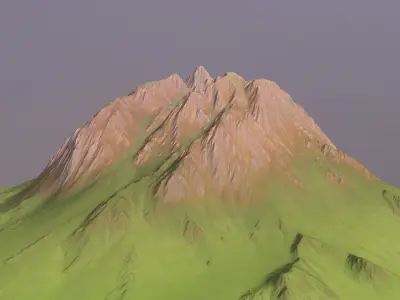 terrain hills mountains 02 3D model