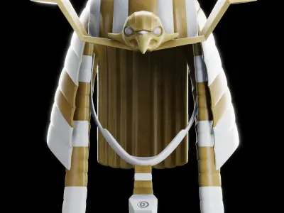 Pharaoh Eagle Hat 02 - SciFi Character Design Low-poly 3D model Low-poly 3D model