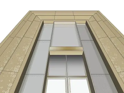 main entrance big entrance door sketchup model 3D model