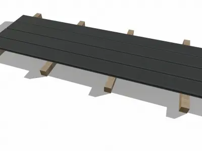 Decking board attachment point 3D model