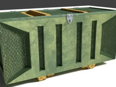 Sci-Fi Crate for Weapons or Cargo Low-poly 3D model