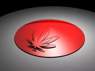 A cannabis themed door stop 3D print model