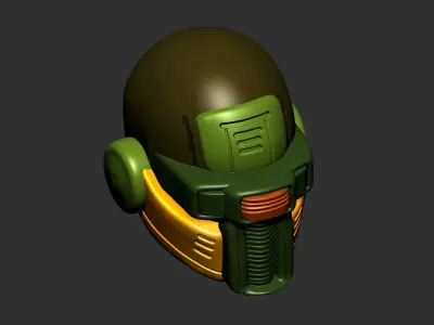 helmet high poly sculpt 3d printable ver 7 3D model 3D model 100