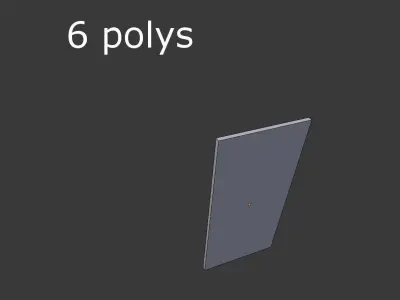 low poly door Low-poly 3D model 2