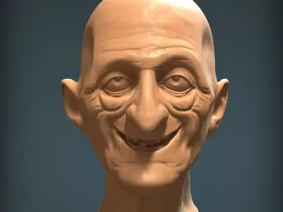 Disney Haunted Mansion Gus Life Size Head 3D Printable Sculpt 3D print model