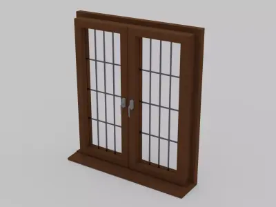 window V1 - 90x100 Low-poly 3D model