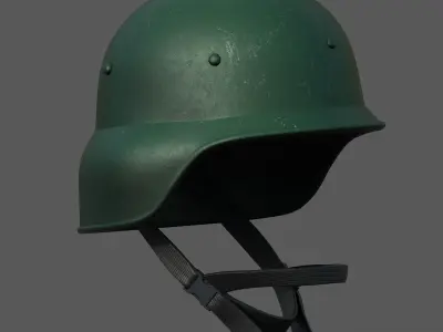 Helmet scifi military combat 3d model low poly human generic  Low-poly 3D model