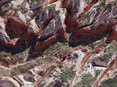 Zion National Park Low-poly 3D model