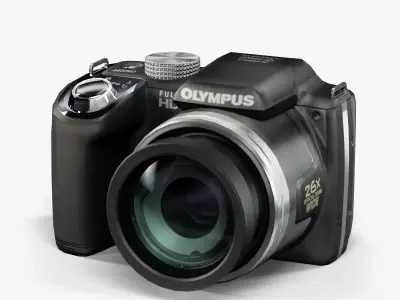 Olympus SP-720UZ bridge digital camera Low-poly 3D model