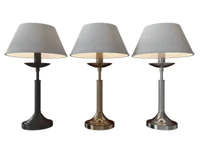 Hotel interior table lamp 01010-1 black - bronze - chrome 3D model