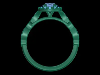 Iight Weight Engagement Ring 3D print model shop