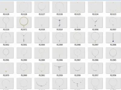 500 Delicate Necklace jcd details bulk collection  3D print model