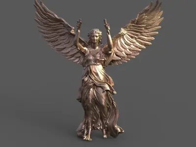 Delphi Torch Statue 3D model