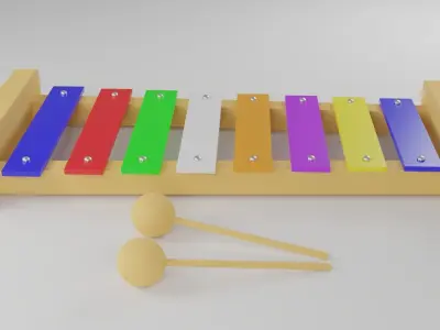 Xylophone Instrument Music 3D model
