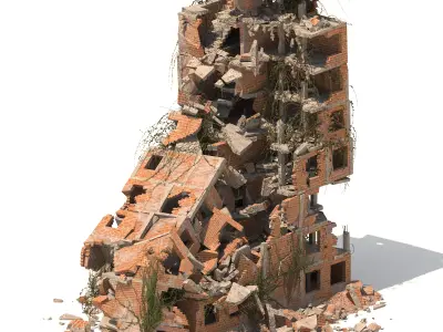Destroyed Building V1 3D model
